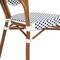 Flash Furniture Lourdes Thonet French Bistro Stacking Chair w/Arms, White/Navy PE Rattan/Bamboo Print Alum Frame SDA-AD642002A-WHNVY-NAT-GG - alternate 9